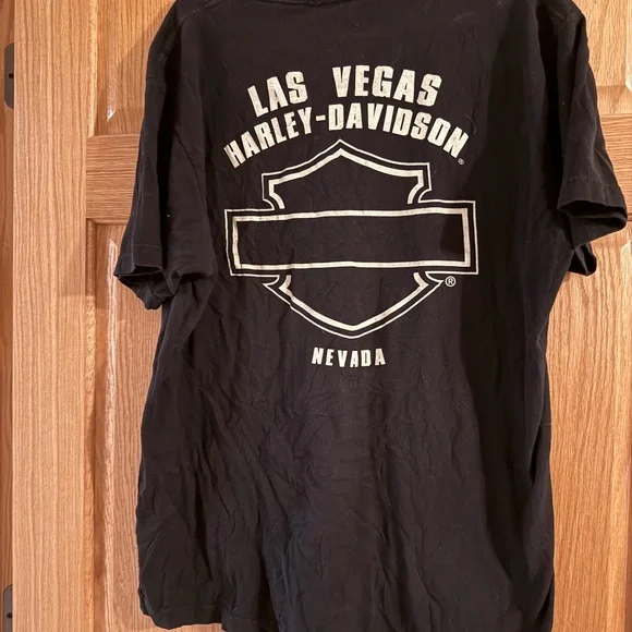 Harley Davidson Las Vegas skeleton bike black t-shirt size women’s XL - Picture 2 of 4
